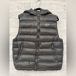 Zara Kids Black/Dark Gray Puffer Vest